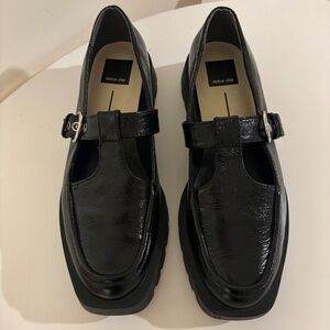 NW Dolce Vita Black Soft Leather Loafers Women's Size 7.5